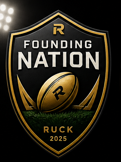Founding Nation Ruck Rugby badge concept
